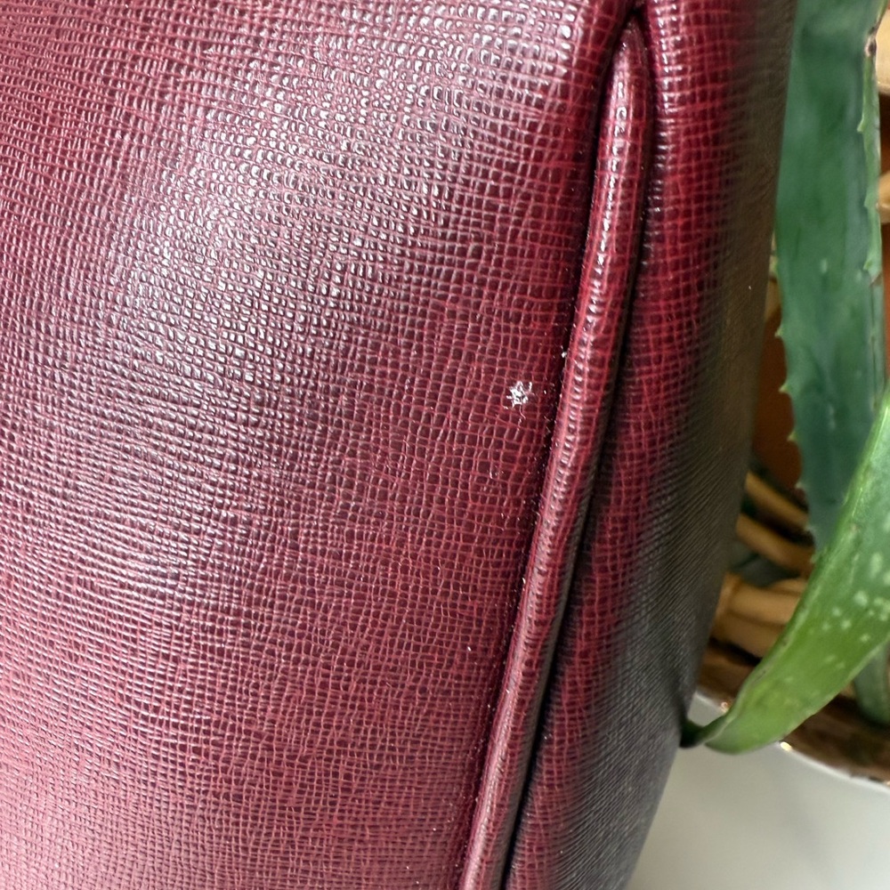 Dooney & Bourke Saffiano Leather Crossbody Bag in Bordeaux Wine Red - Picture 9 of 11